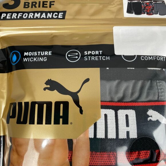 PUMA Men's 3 Pack Performance underwear Boxer Briefs Size Large Multicolor New - Picture 2 of 11